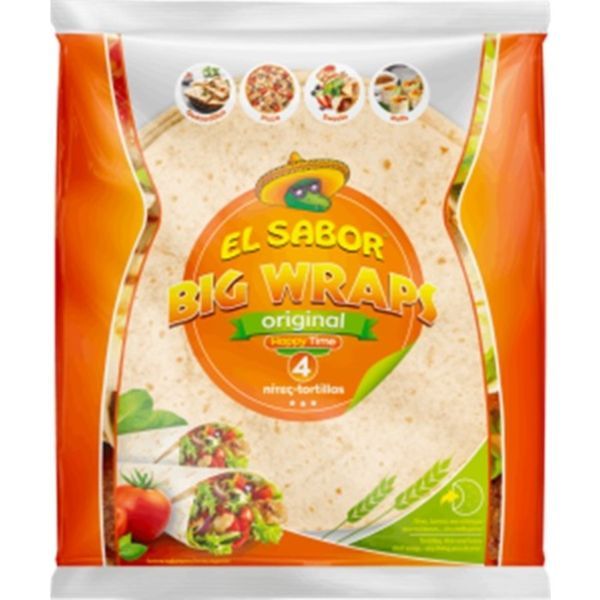 El Sabor 245G Big Wrap - Tortilla lap 25cm (4db)