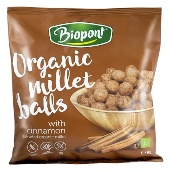 Biopont 60G Extrudált Kölesgolyó - Fahéjas Gluténmentes,Vegán