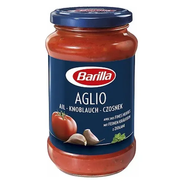 Barilla 400G Aglio fokhagymás, vörösboros, zöldfűszeres paradicsomszósz