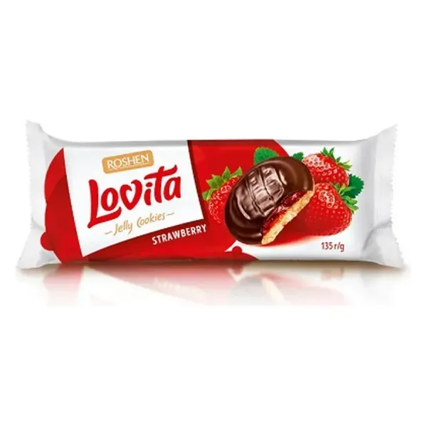 Roshen Lovita 135G Piskótatallér Epres