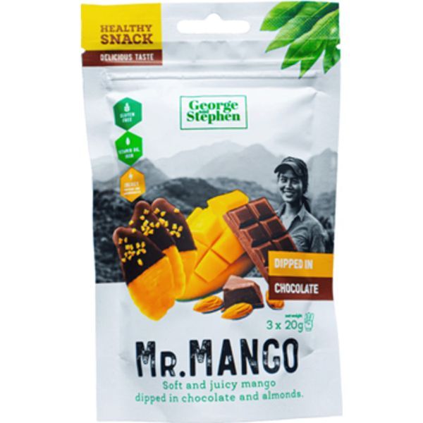 Mr. Mango 60G Prémium Aszalt Mangó Szelet Csokival Bevonva (3db)