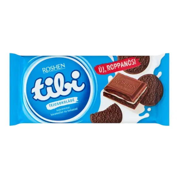 Tibi 100G Tejcsokoládé Csokoládékrém-Karamell-Keksz