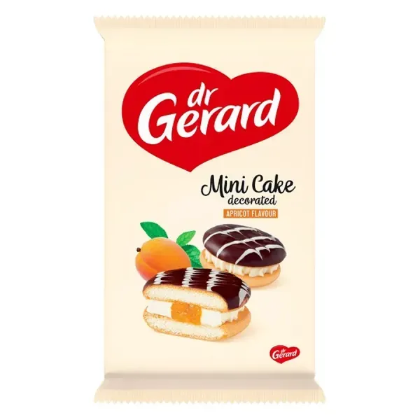 Dr. Gerard 165G Mini Cake Sponge Biscuit Sárgabarack Töltelék, Tejszín Krém