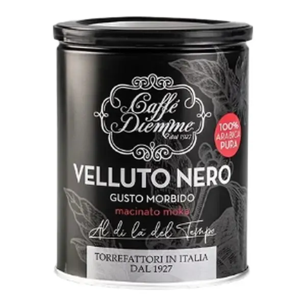 Diemme Caffé 250G Velluto Nero Őrölt Fémdobozos