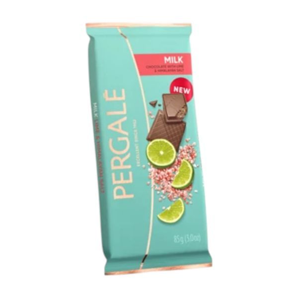 Pergalé 85G Tejcsokoládé Lime-mal és Himalájai Sóval