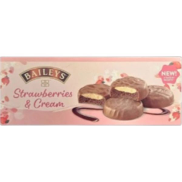 Bailey's 128G Eper ízű krémmel töltött keksz tejcsokoládé bevonattal