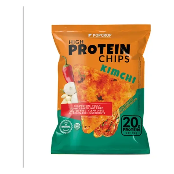Popcrop Protein Piramis Snack 60G Kimchi, Gluténmentes