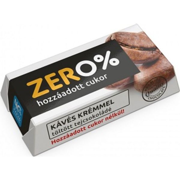 Szerencsi ZERO kávé ízű krémmel töltött tejcsokoládé édesítőszerrel 21 g