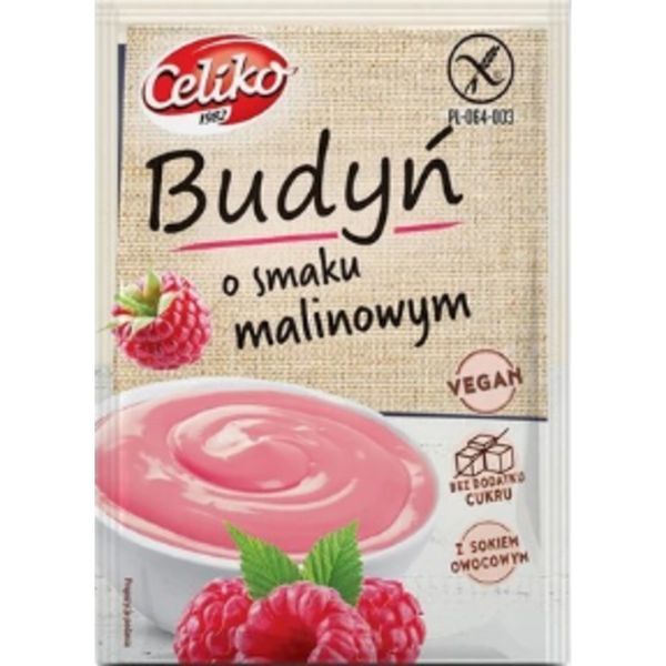 Celiko Puding 40G Málna Cukor&Glutén Mentes, Vegán