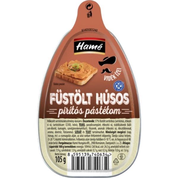 Hamé 105G Füstölt Húsos Pirítós Pástétom
