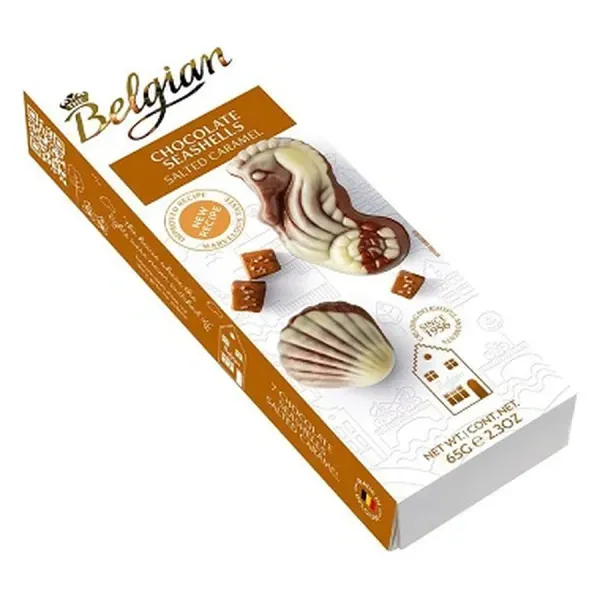 Belgian Seashells 65G Salted Caramel Tengergyümölcse Desszert