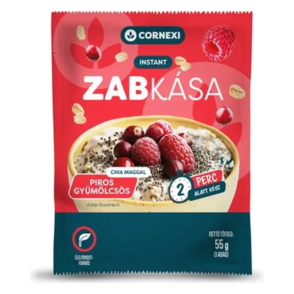 Cornexi 55G Zabkása Pirosgyümölcs,Chia Mag