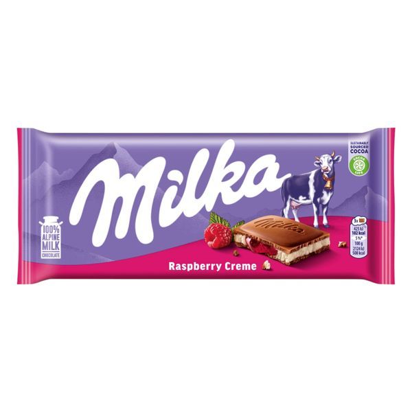 Milka 100G Raspberry Cream/Málna-Krém