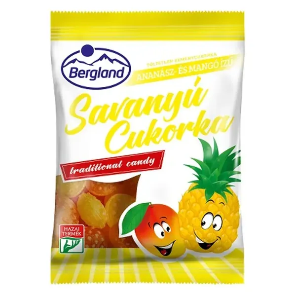 Bergland Savanyú Cukor 70G Ananász-Mangó