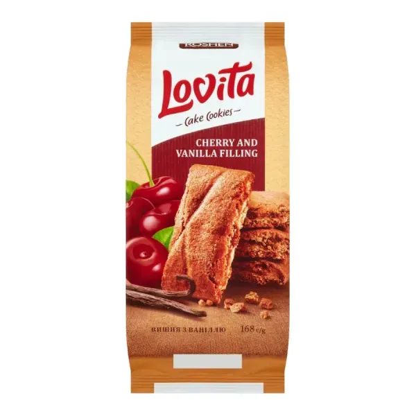 Roshen Lovita Teasütemény 168G Meggy És Vanília