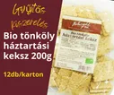 NaturGold - Bio tönköly háztartási keksz 200g (12 db)