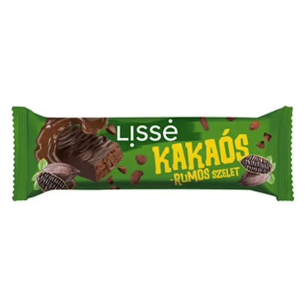 Lissé 31G Kakaós-Rumos Szelet Étcsokoládéval Mártva