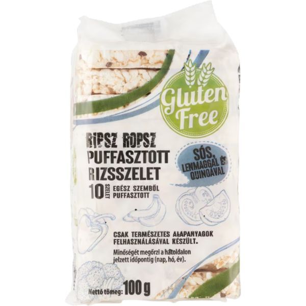 Gárdonyi Ripsz Ropsz 100G Rizsszelet Sós - Lenmaggal és Quinoával