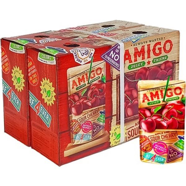 Amigó 200ML Szívószálas Meggy