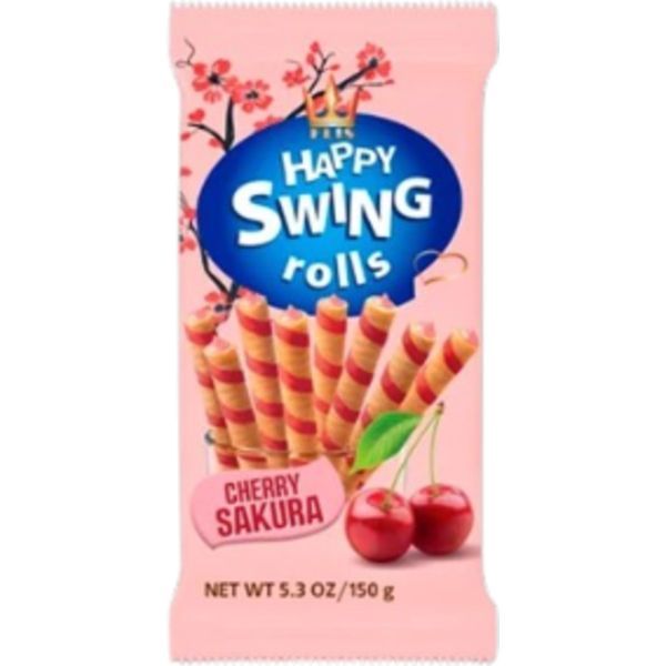 Happy Swing 150G Cseresznyevirág ízű krémmel töltött ostyarúd
