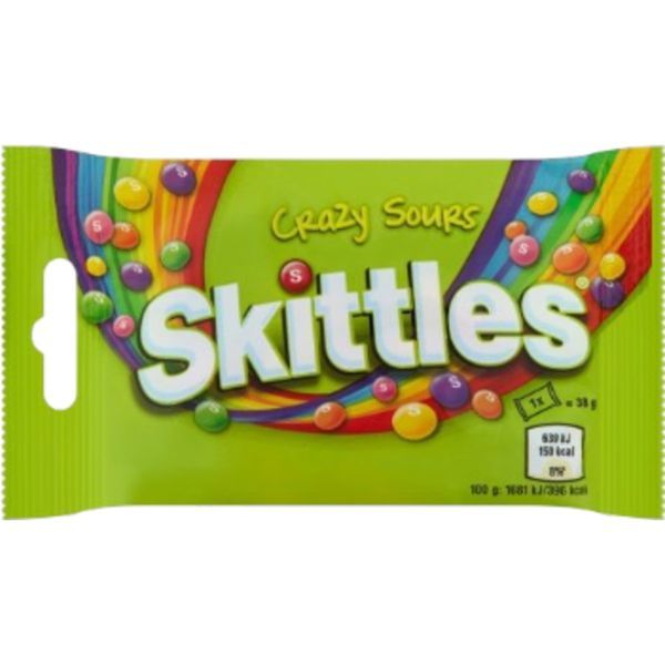 Skittles Drazse 38G Crazy Sours Zöld