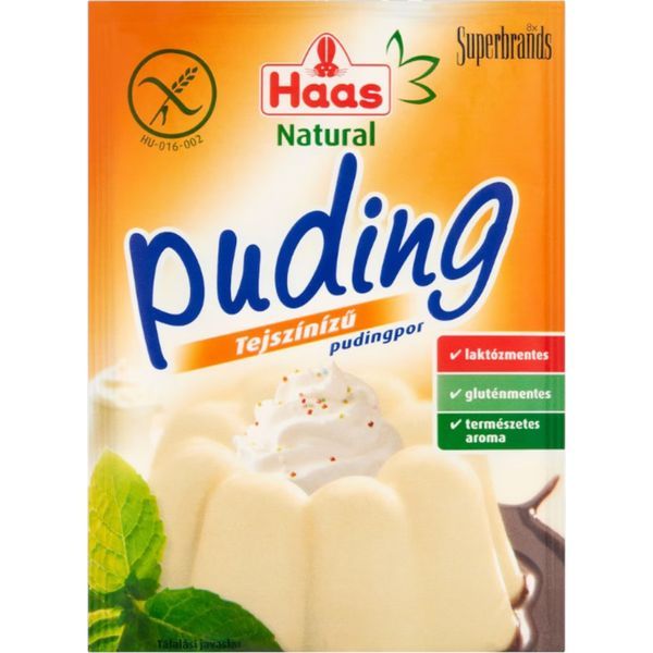 Haas Natural Pudingpor 40G Tejszín