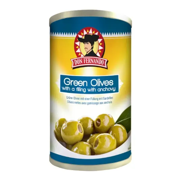 Don F. 350G Green Olives With Anchovy Paste