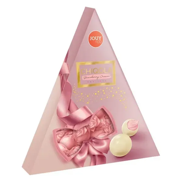 Chiqola Praliné 110G Háromszög Strawberry Cream 48917