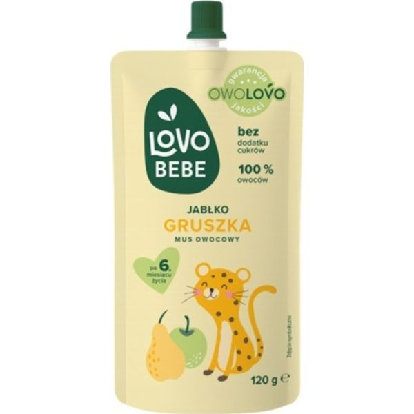 Lovo Bebe 120G Gyümölcspüré Alma-Körte +6h