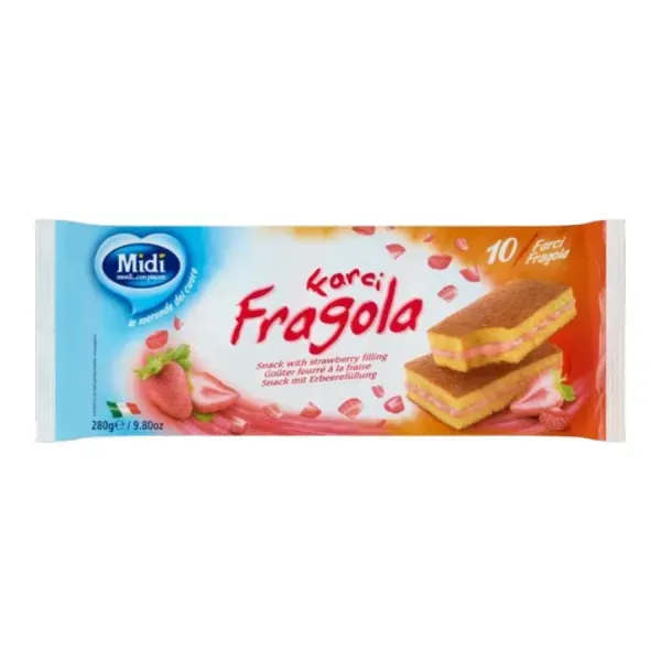 Midi Piskóta Epres 28G /10Db/ (Frágóla)