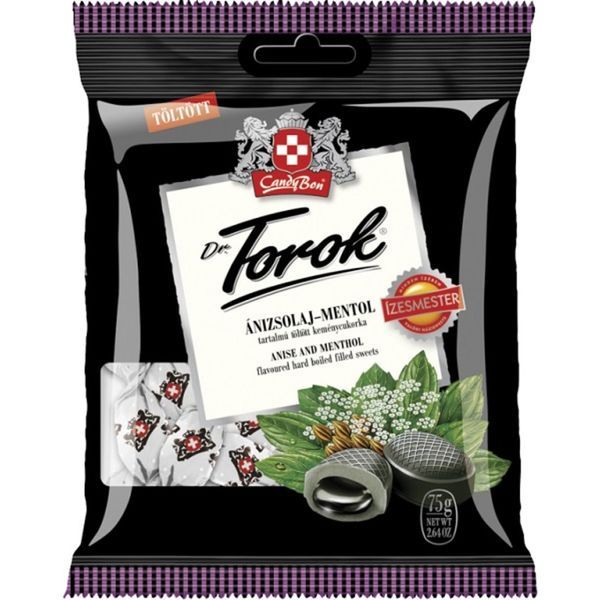 Dr. Torok Keménycukor 75G Ánizsolaj-Mentol Candybon