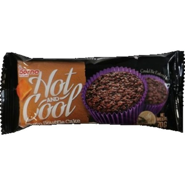Hot&Cool 70G Twin Souffle Cake Kakaós Piskóta Karamell ízű Krémmel
