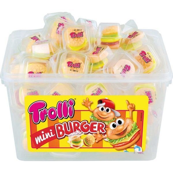 Trolli Miniburger műanyag dobozban 600 g