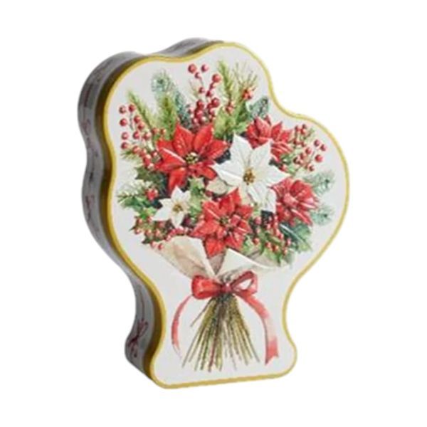 Becky's 130G Christmas Flower Bouquet - Cookies Tin (880243)