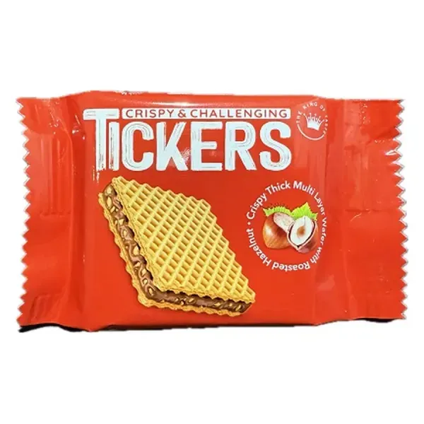 Tickers 22G mogyoró krémmel és mogyoró darabokkal töltött ostya