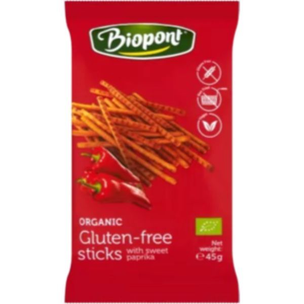 Biopont 45G Gluténmentes Sóspálcika Paprikás Vegán