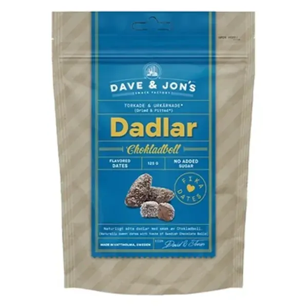Dave & Jon's 125G Dates Chocolate Balls - ízesített datolya