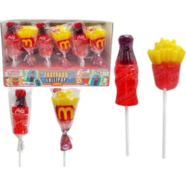 Figurás nyalóka(Fastfood) vegyes ízben 15g