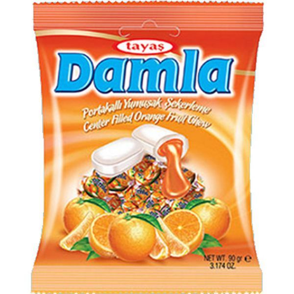 Damla 90G Narancsos Töltött Cukor