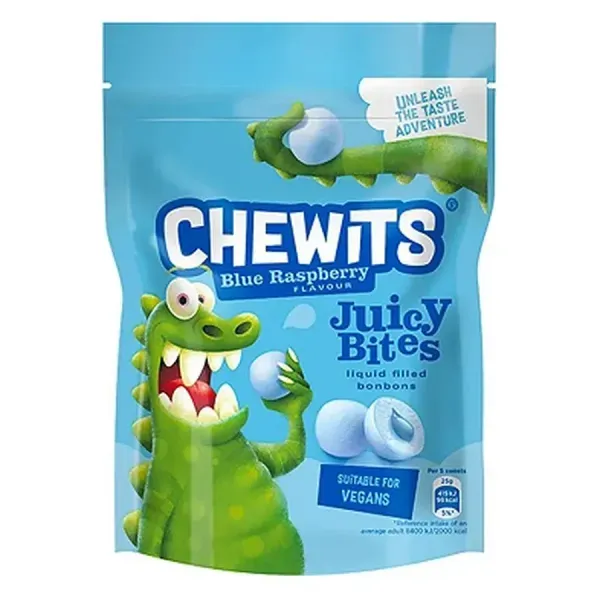 Chewits 115G Blue Raspberry Bites Málna Ízű Cukor Málnás Töltelékkel