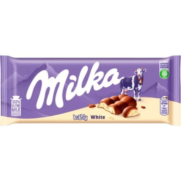 Milka 95G Bubbly White