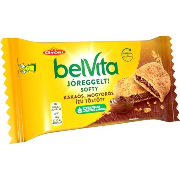 Győri Jó Reggelt 50G Softy Csokoládés-Mogyorós Ízű Töltött