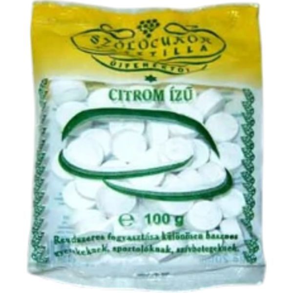 Szőlőcukor Drazsé Citrom 80G