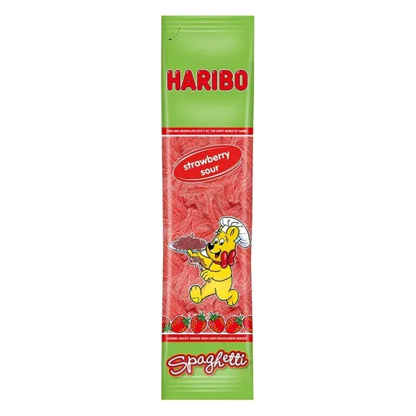 Haribo 200G Spaghetti Strawberry Sour