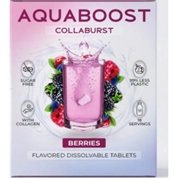Aquaboost 40G Collaburst Erdei gyümölcs ízű Pezsgőtabletta Kollagénnel