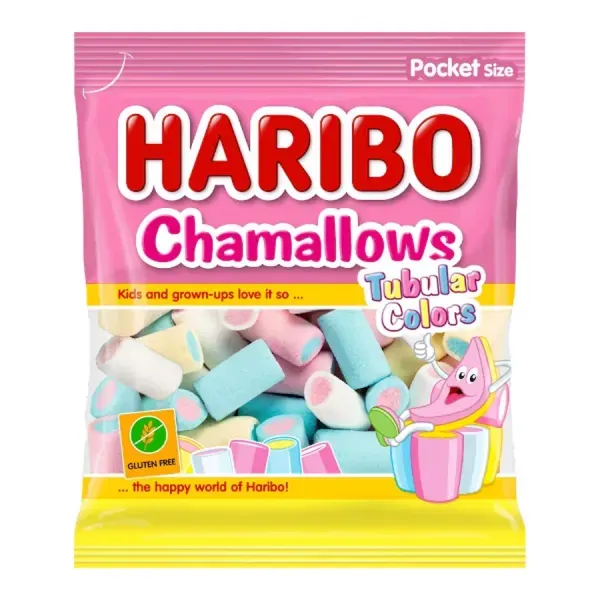 Haribo 90G Chamallows Tubular Colors
