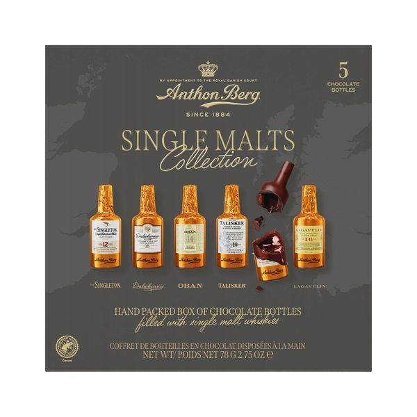 Anthon Berg 78G Csokoládé Maláta Whiskyvel Töltve 5DB ANTH0017