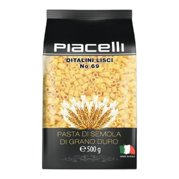 Piacelli 500G Ditalini Lisci No 69 Pasta