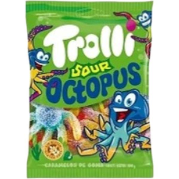 Trolli cukros octopus sour 100 g