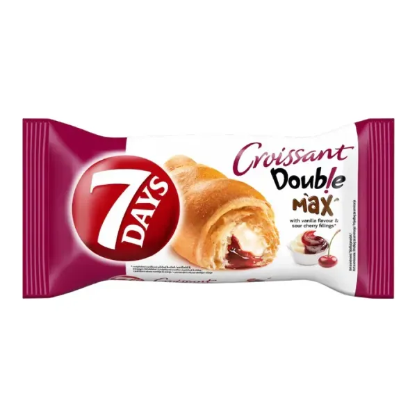 7 Days Croissant Double 80G Vanília-Meggy